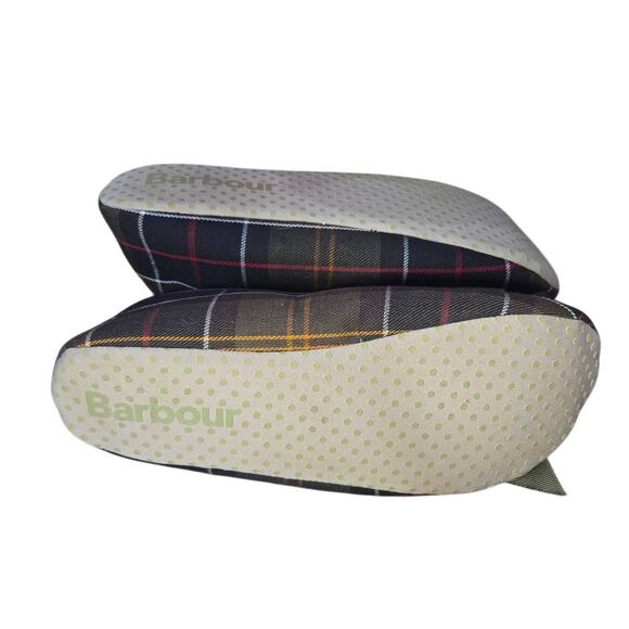 Barbour Lily Classic Slippers Size 5 US 7 Tartan Plaid Bows Holiday - Picture 4 of 5